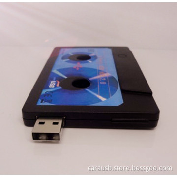 CaraUSB custom USB Flash memory emulation music tape plastic ABS usb disk print Logo gifts